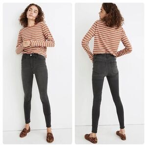 Madewell Skinny Skinny Off Black 8” Low Rise Size 25